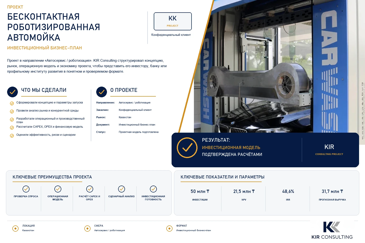 Бесконтактная роботизированная автомойка