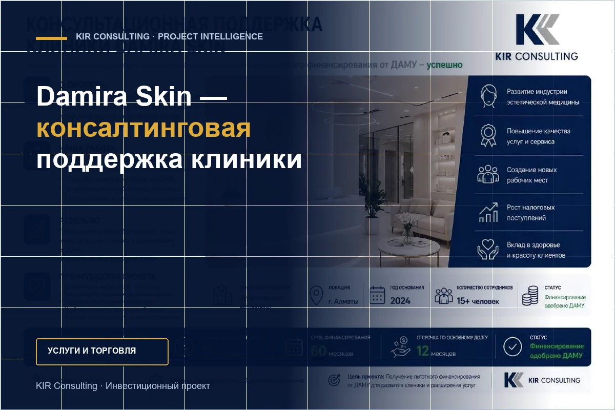 Advisory support for Damira Skin clinic