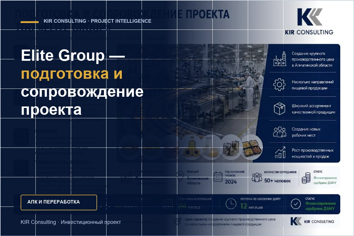 Elite Group — подготовка и сопровождение проекта