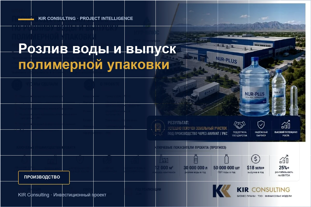 Розлив воды и выпуск полимерной упаковки