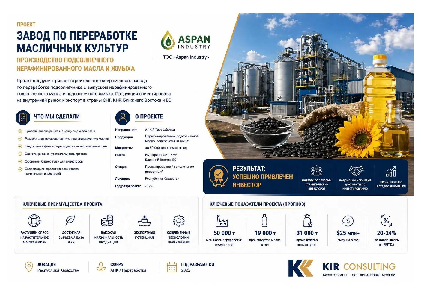 Oilseed processing plant